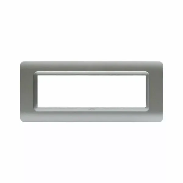 44 MOULDED FR.PLATE MATT SILVER  7M image 1