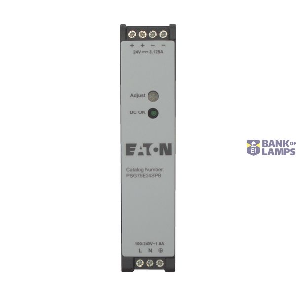 Power supply unit, Single-phase, 90 - 264 V AC / 24 V DC, 3.125 A, 75  image 1