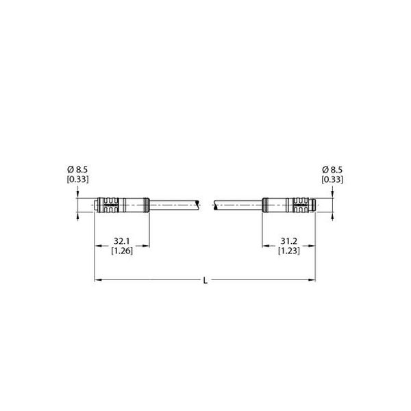 Actuator and Sensor Cable, PVC Extension Cable   PKG4.5S-3-PSG4.5S/TEL image 2