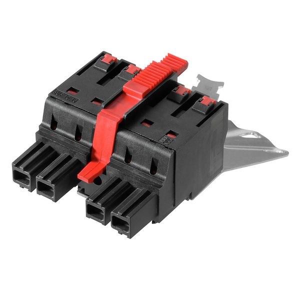 PCB plug-in connector, female plug, 10.16 mm, Number of poles: 4, 180°, PUSH IN with actuator, Clamping range, max. : 16 mm², Box image 1