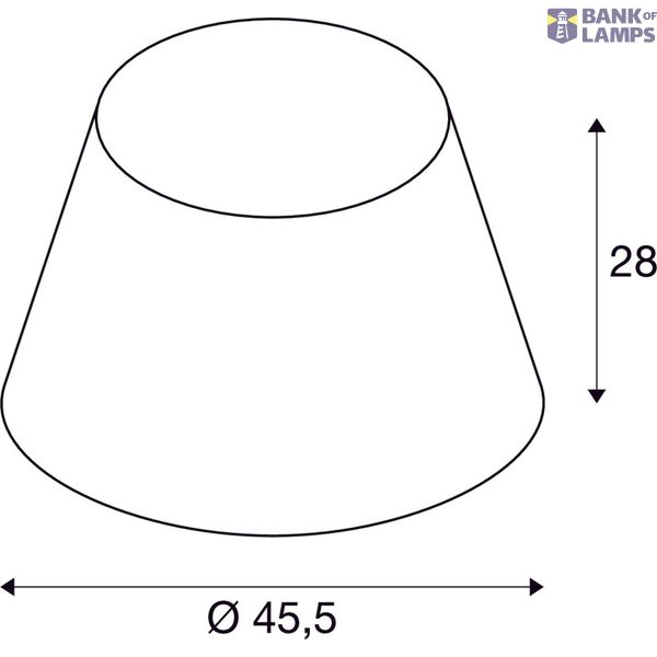 FENDA, lamp shade, conical, pink, /H 45.5/28 cm image 3