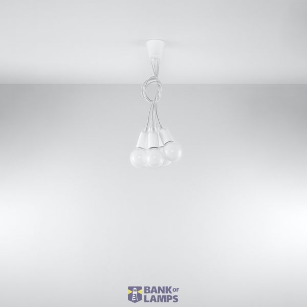HANGING LAMP DIEGO 5 WHITE E27 5X60W IP20 image 8