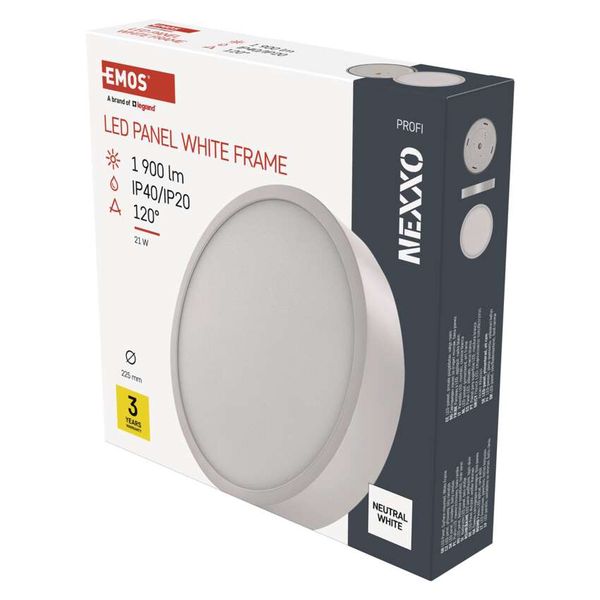 LED surface luminaire NEXXO, round, white, 21W, neutral white image 1