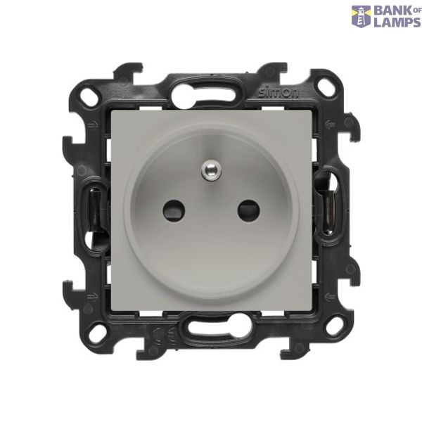 SOON ON SALE, Socket outlet with earthing and shutters, (module), Simon 24, IP20, 16A, cashmere image 1