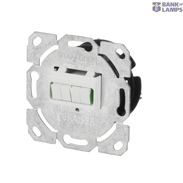 0244/42-500 Optical Inserts LC-Quad 4gang silve Optical fibre image 3