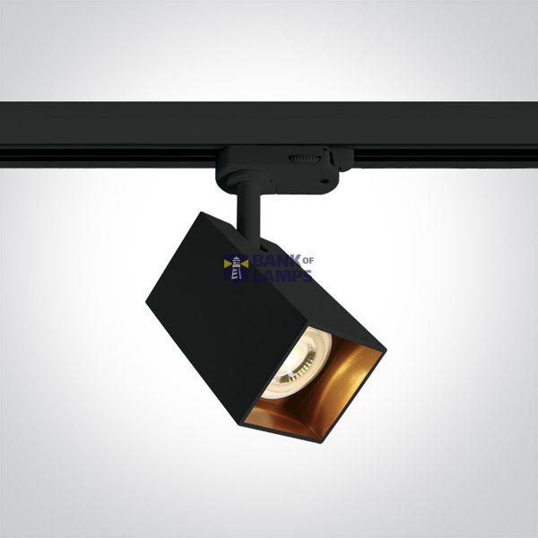 BLACK GU10 10W TRACK SPOT DARK LIGHT SQUARE image 1