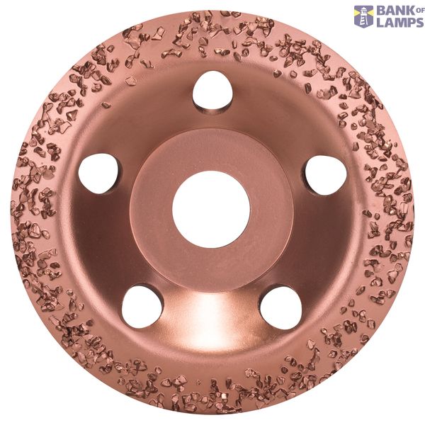 Tungsten carbide grinding head 115 x 22.23 mm; coarse, angled image 1