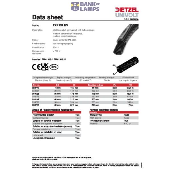 FXP 50 BK UV 25M image 3