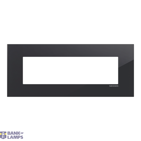 Frame - 1-gang / 7-modules - Niessen logo - Tacteo Black image 1
