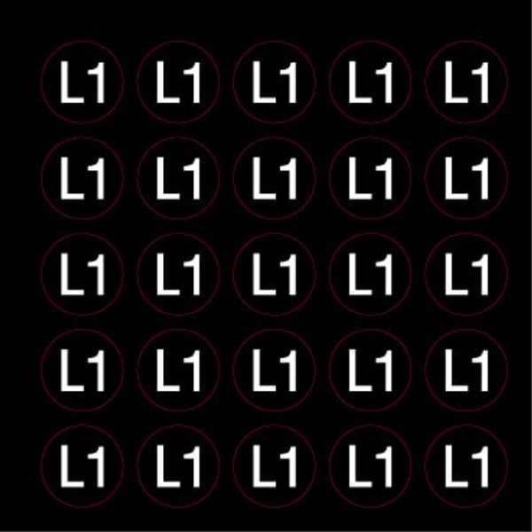 Adhesive label - Dimensions: 130 x 130 mm image 1