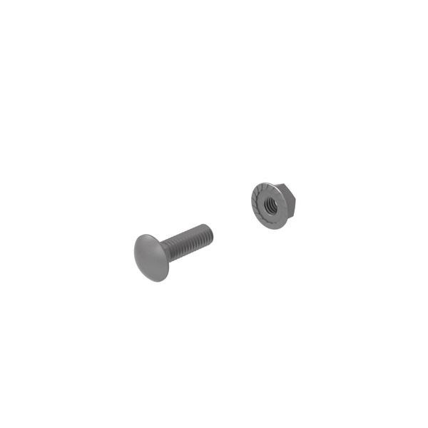 Carriage bolt with nut M6*12 ZnNi image 1
