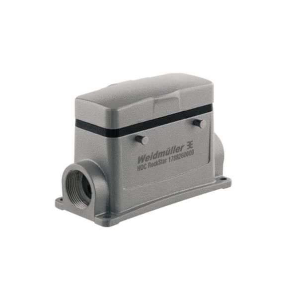 HDC enclosures, Size: 6, Protection degree: IP65, in plugged condition, Base housing, Side-locking clamp on upper side, Standard, Size of cable entries: M 32 image 1