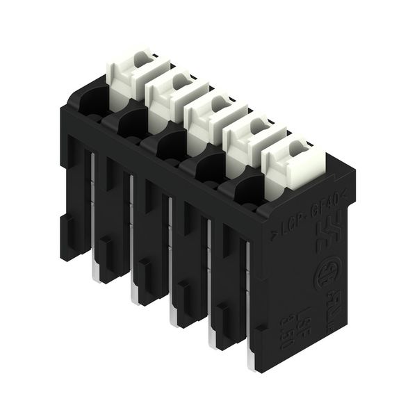 Printed circuit board terminals, 3.50 mm, Number of poles: 5, 180°, Solder pin length (l): 1.5 mm, black, PUSH IN with actuator, Clamping range, max. : 1.5 mm², Tube image 2