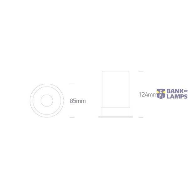 WHITE FIRE RATED GU10 10W IP65 DARK LIGHT image 3