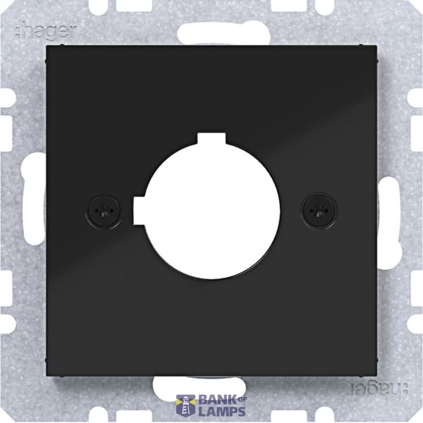 Central plate Ø22.5 mm, A.x/C.x/S.1/B.x/Q.x/K.x black gloss image 1