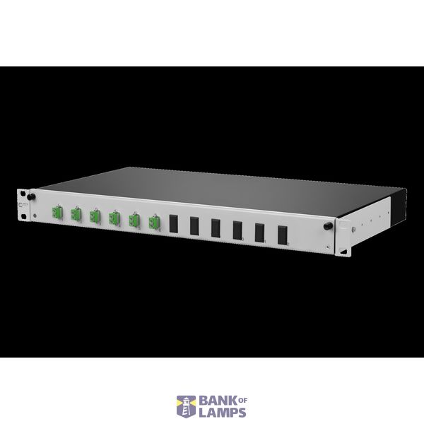 OpDAT slide patch panel splice 6xLC-D APC OS2 image 1