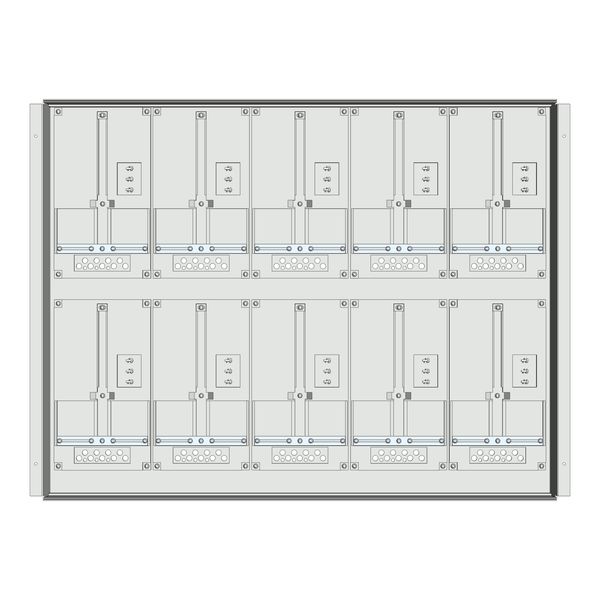 Meter box insert 2-rows, 10 meter boards / 18 Modul heights image 1