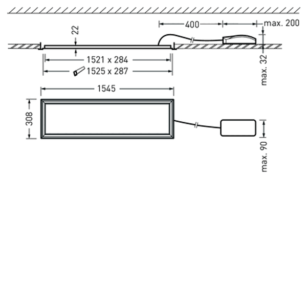 Recessed luminaires Arimo Fit C Prisms White ET 42W 5100lm Wide reduced glare UGR19 (W19) IK03 3 SDCM image 1