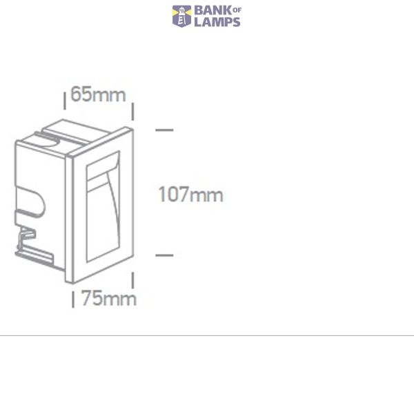 ANTHRACITE WALL RECESSED 3,6W WW IP65 100-240V image 2