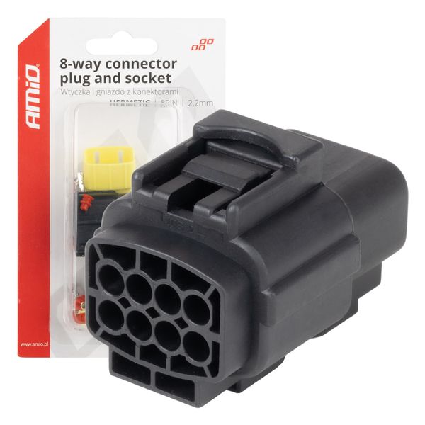 Connector plug and socket set 8 PIN 2.2mm AMIO-04350 image 1