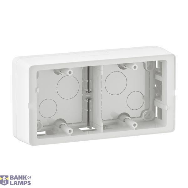 DIY 2P WHITE SURFACE-MOUNTED FRAME image 1
