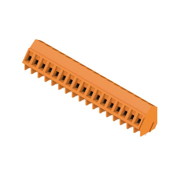 Printed circuit board terminals, 5.08 mm, Number of poles: 17, 135°, Solder pin length (l): 3.5 mm, tinned, orange, Clamping yoke connection, Clamping range, max. : 2.5 mm², Box image 4