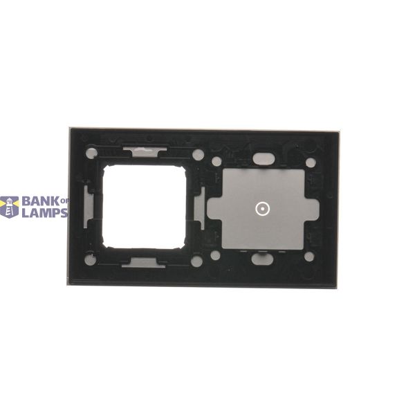 Bell push button with indicator light, LED not replaceable Color: blue, (module), 10AX, quick connection, black matt image 2