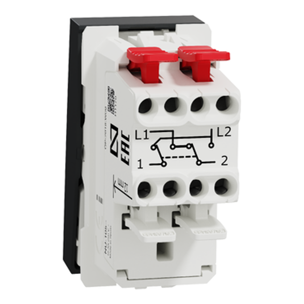 Switch, New Unica, intermediate, 10AX, 1 module, screwless terminals, painted, IP4X, anthracite image 2