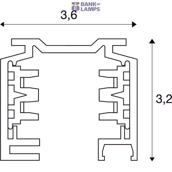 EUTRAC 3-circuit track, white, 3m image 2