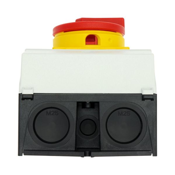 T3-3-15680/I2/SVB Main switch, T3, 32 A, surface mounting, 3 contact unit(s), 3 pole + N, 1 N/O, 1 N/C, Emergency switching off function, With red rotary handle and yel image 17