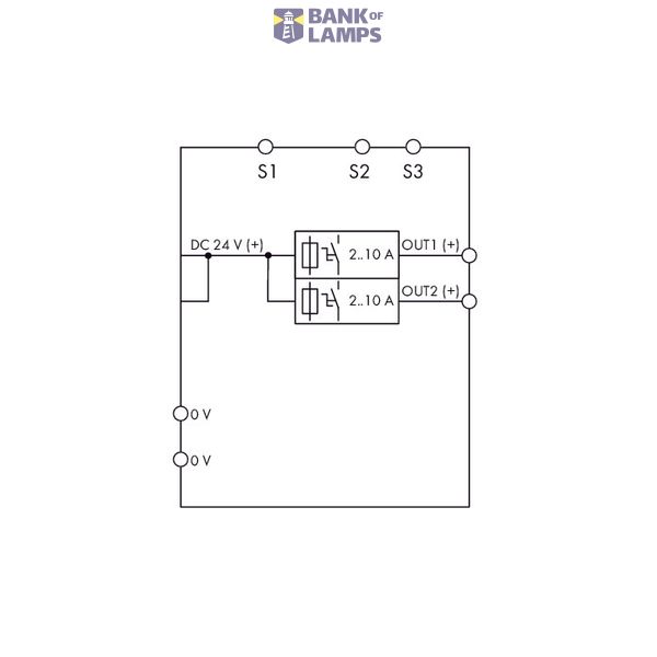 Electronic circuit breaker 2-channel 24 VDC input voltage image 2