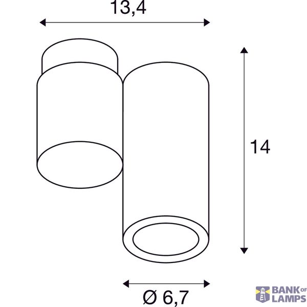 ENOLA_B SPOT 1 wall and ceiling light, single, brass, GU10 , max. 50W image 2