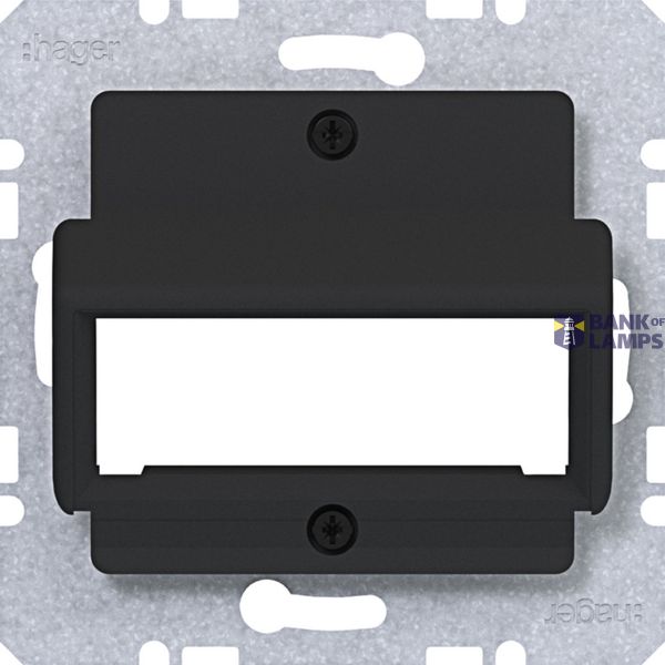 Central plate for RDM single module, A.x/C.x/S.x/B.x/Q.x/K.x matte black image 1
