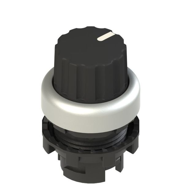 Knob selector, 3 positions black with marking image 1