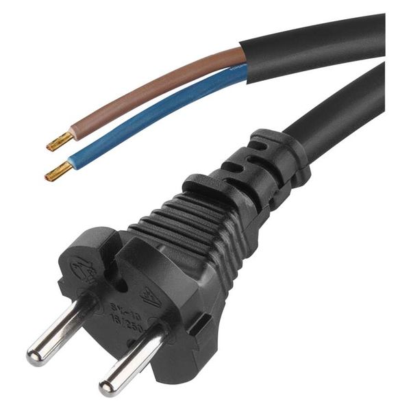 Power Cord Rubber 2× 1mm2, 3m, black image 1