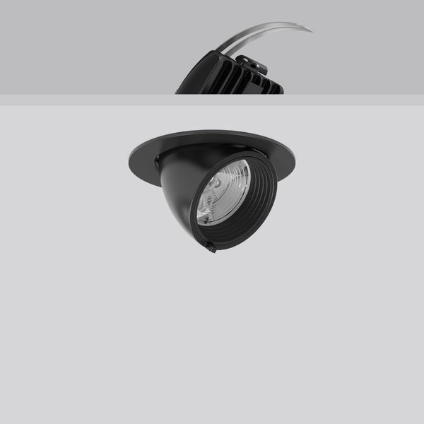 GOLAS mini, 20 W, 1900 lm, 927, black, on/off Recessed projectors, D 1 image 1