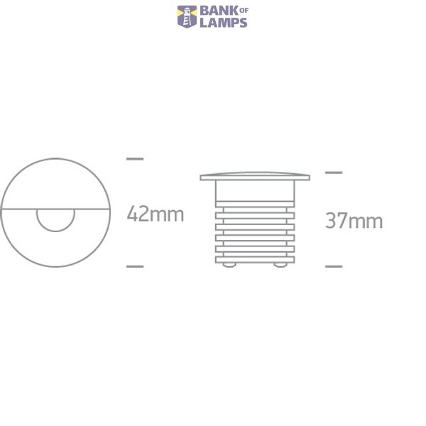 ALUMINIUM WALL/STEP COB 1W WW IP65 350mA image 3