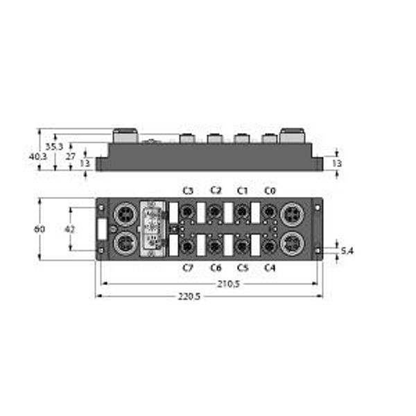 I/O-module voor DeviceNet-veldbus, 12 digitale pnp ingangen, 4 digital image 1