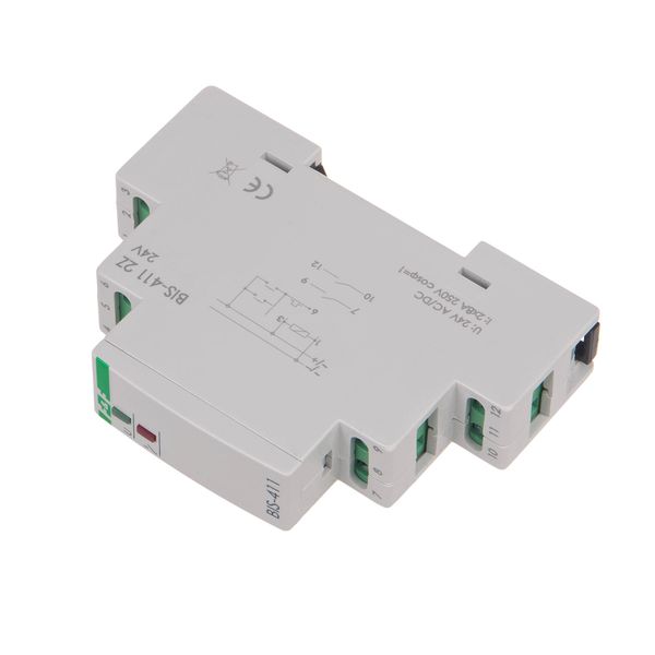 Bistable relay 24V 2Z BIS-411 2Z 24V, DIN rail mounting image 3