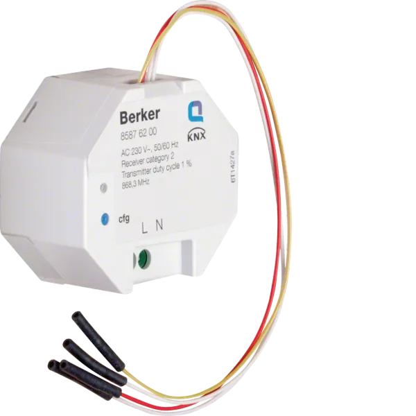KNX radio binary input 2-fold 230 V UP KNX radio light gray image 1