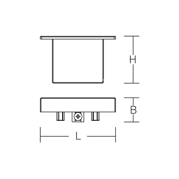 End piece L 53 B 19 H 33 colour: black image 4