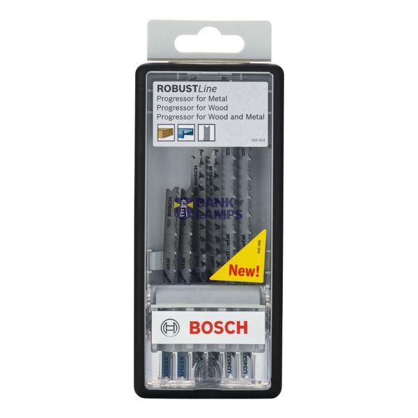 6-piece Robust Line Wood and Metal jigsaw blade set Progressor U-shank 6 pcs. image 2