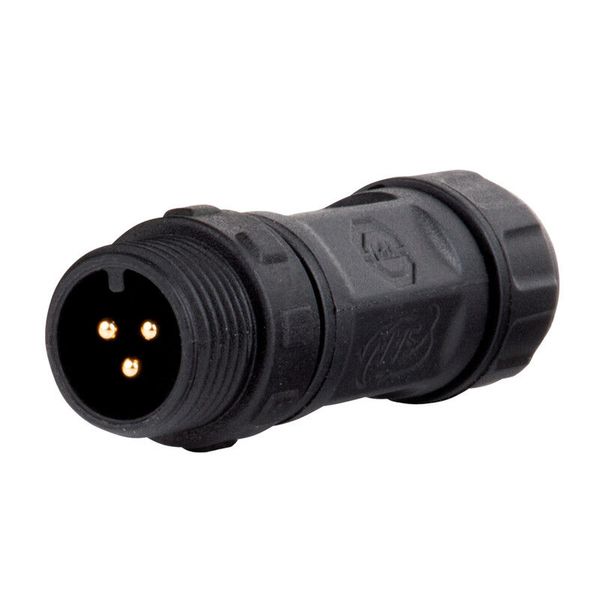 Connector - plug, IP67, soldering, M12, 3-pin image 1