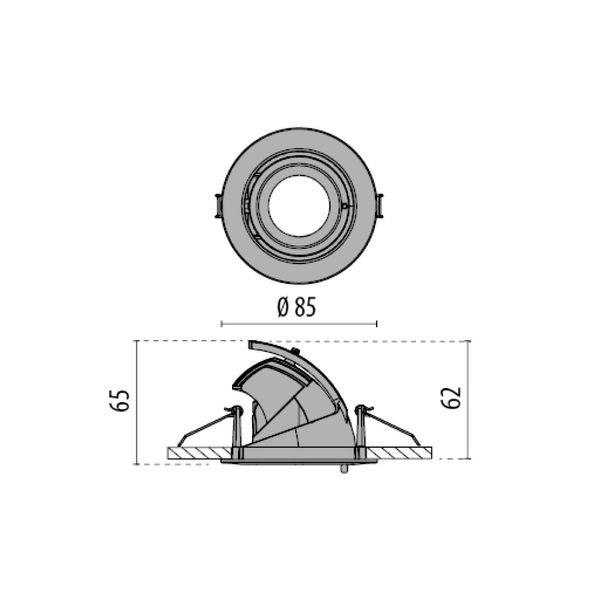 EB431 LED (85mm) 9W 830 FLOOD WIT DALI image 8