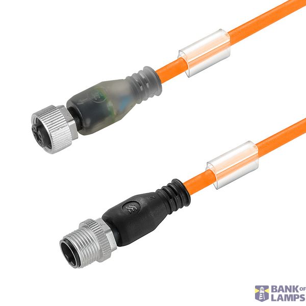 Sensor-actuator Cable, M12 / M12, Number of poles: 4, 15 m, pin, strai image 1