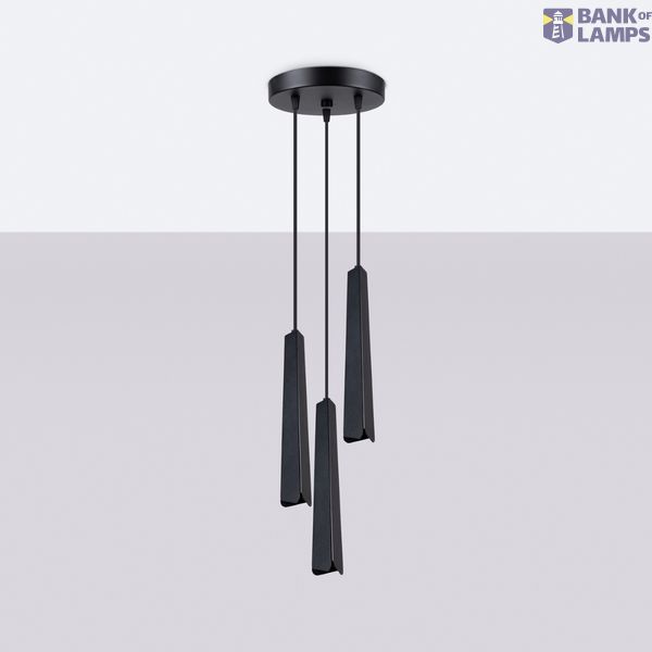 Pendant lamp PRYSM 3P black image 6