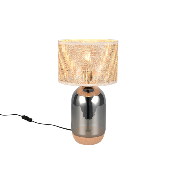 Tara table lamp 43 cm E27 beige/chrome plated image 1