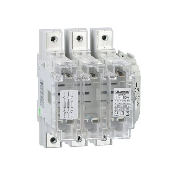 Three-pole switch disconnector, with NH fuse holder, 160A image 1