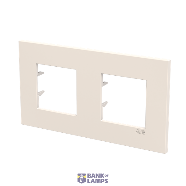 Frame 2-gang - ABB logo - White image 2