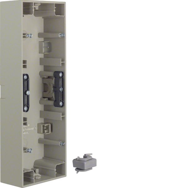 Surface-mtd housing 3gang, K.5, stainless steel matt, lacq. image 1